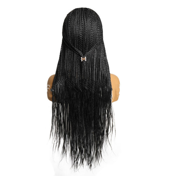 European And American Ice Silk Hair With Turban Wig Three Strand Braid Brazilian Hook Stretch Net - Image 5