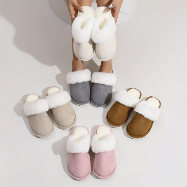 Winter Warm Plush Slippers Home Indoor Non Slip Bedroom Floor Soft Fuzzy Slipper For Couple Fashion Solid House Shoes - Image 10