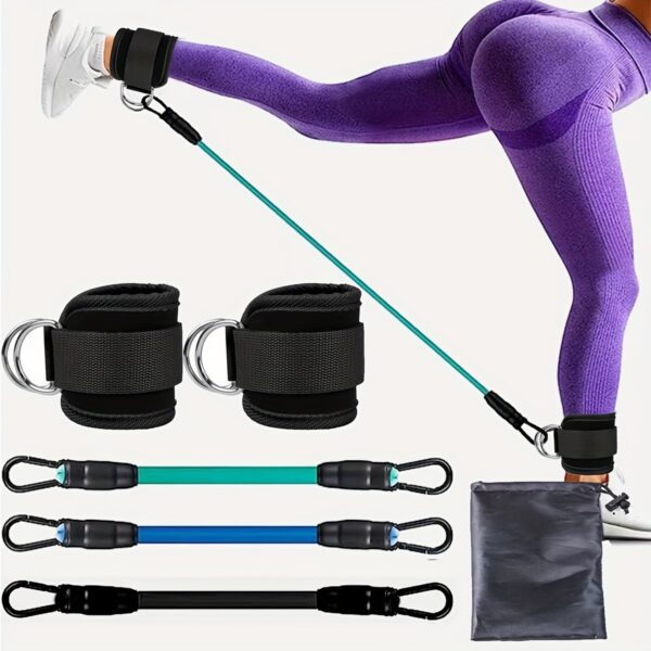 Ankle Strap Resistance Bands Hip Leg Strength Pull Rope Fitness Elastic Training Home Yoga Pilate Crossfit Workout Gym Equipment - Image 7