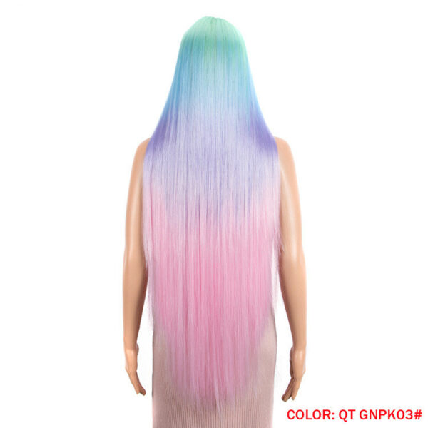 Long Straight Hair Synthetic Fiber Headgear - Image 9