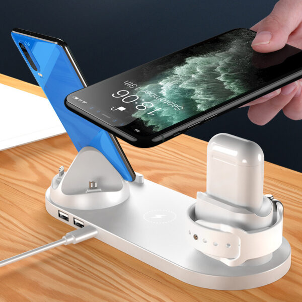 Wireless Charger For Iphone Fast Charger For Phone Fast Charging Pad For Phone Watch 6 In 1 Charging Dock Station - Image 4