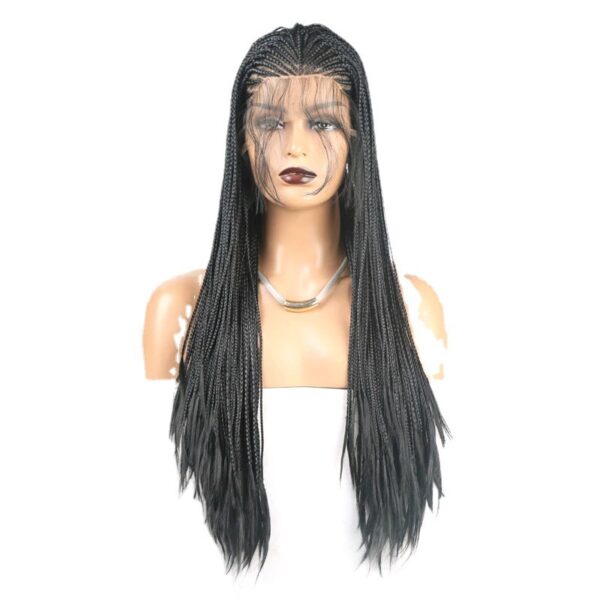New Synthetic Fiber Wig Head Cover With Dirty Braid Front Lace - Image 5