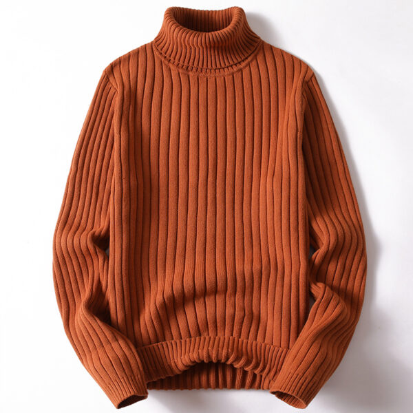 Turtleneck Sweater Men Women Ins Fashion Solid Striped Bottoming Sweater Autumn And Winter Tops Clothing - Image 5