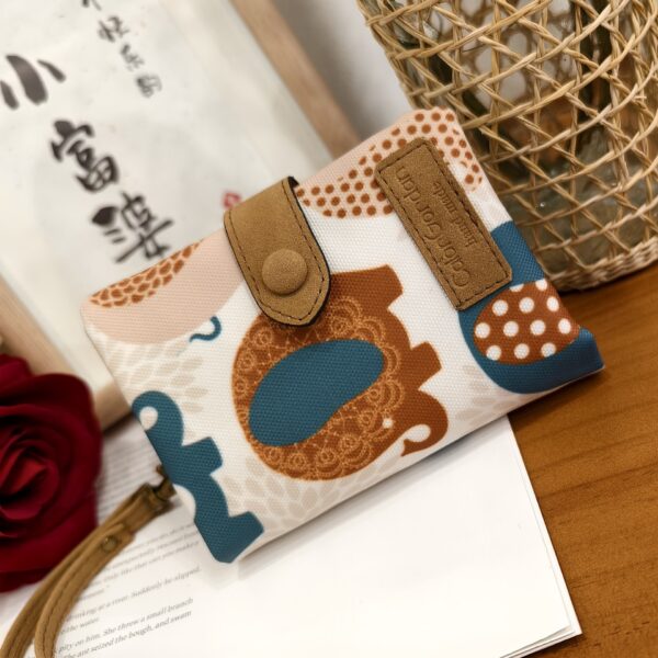Multifunctional Tri Fold Fashion Multi Card Slot Printed Wallet - Image 6