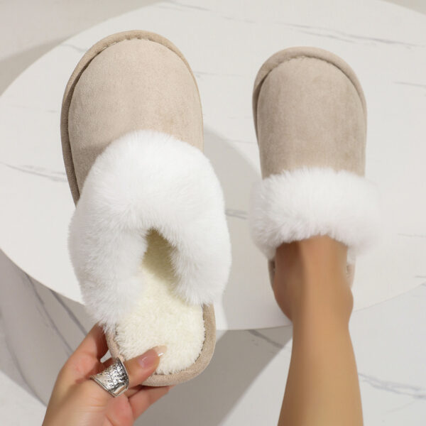 Winter Warm Plush Slippers Home Indoor Non Slip Bedroom Floor Soft Fuzzy Slipper For Couple Fashion Solid House Shoes - Image 6