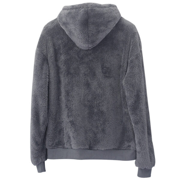 Double Sided Velvet Hooded Sweater Men'S Plush Sweatshirt With Pockets - Image 8