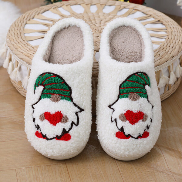 Cute Cartoon Santa Claus Home Slippers Couple Indoor Floor Bedroom Slipper Christmas Warm Shoes Women Men - Image 4