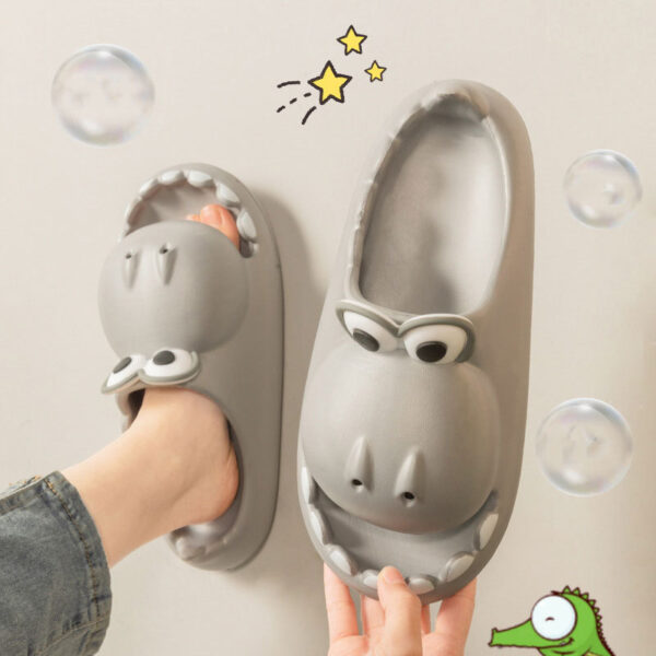 Kids Dinosaur Slippers Wholesale Summer Cartoon Parent Child Outdoor Home Eva Sandals Women Men Kids Cute Slippers Baby Shoes - Image 6