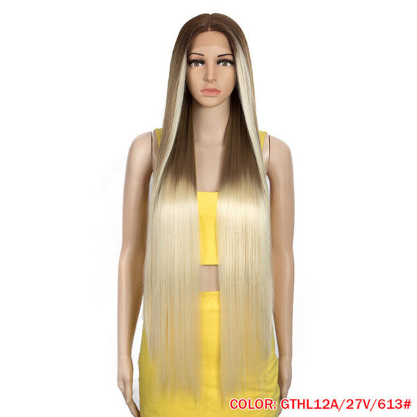 Long Straight Hair Synthetic Fiber Headgear - Image 4