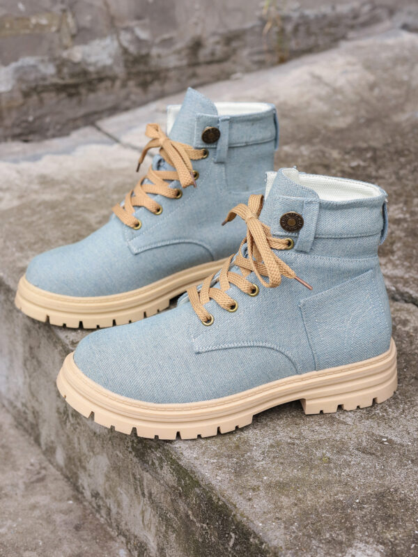 Plus Size Platform Martin Boots Female Lace Up Casual Ankle Boots - Image 7