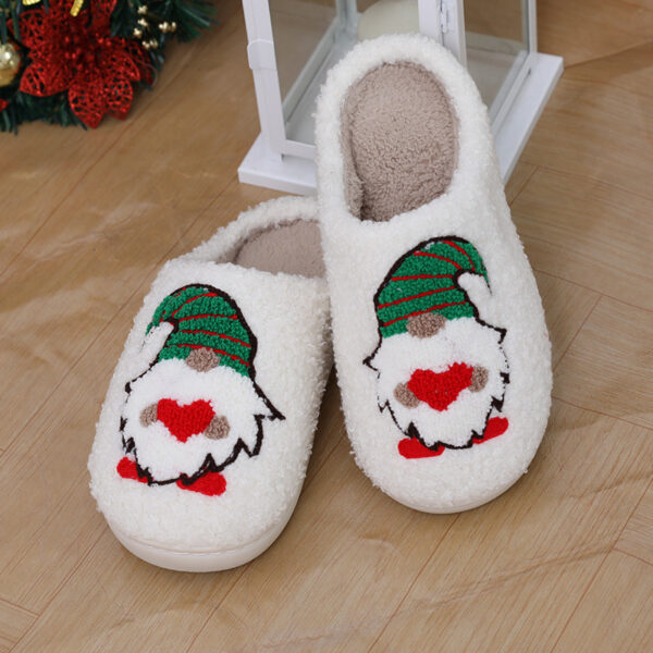 Cute Cartoon Santa Claus Home Slippers Couple Indoor Floor Bedroom Slipper Christmas Warm Shoes Women Men - Image 5