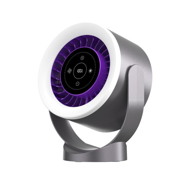 Desktop Adjustable Fan Light Rechargeable Wall Mount Table Fan Light Led Display Air Circulation Cooling Usb Table Fan Light - Image 8