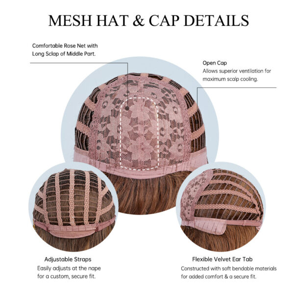 Orange Curly Holiday Wig High Temperature Chemical Fiber - Image 4