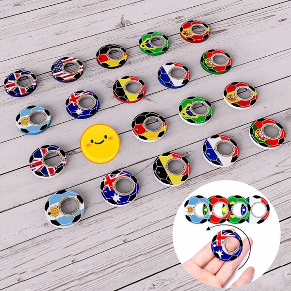Creative Football World Cup Fidget Spinner Toy Keychain Hand Spinner Anti Anxiety Toy Relieves Stress Finger Spinner Keychain Bottle Opener Kids Toy - Image 3