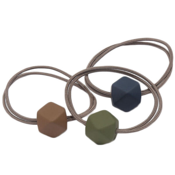 Simple Moradi Color Hair Elastic Band Adult Fashion Temperament Octagonal Beads Hair Ring - Image 10