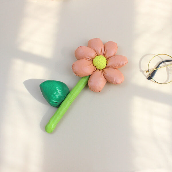 Flowers With Green Leaves Filled With Cotton Cute Jewelry Diy Hair Band Decorative Accessories - Image 2