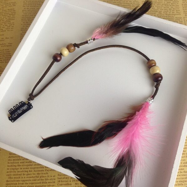 Indian Feather Tassel Hair Piece - Image 6