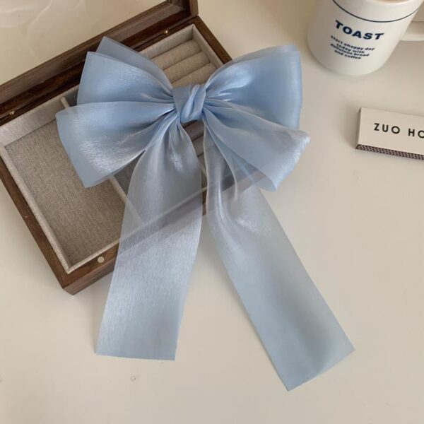 Female Sweet Desire Mesh Bow Hair Clip - Image 8