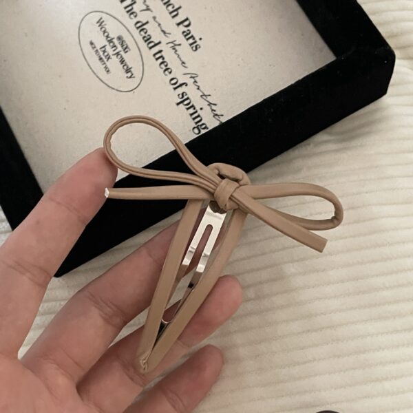 Bow Cropped Clip Barrettes BB Hairpin Hair - Image 4