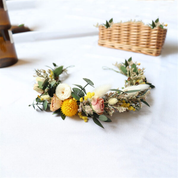 Dry flower wreath bridal headdress - Image 2