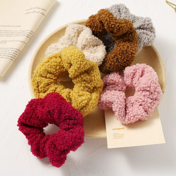 Autumn And Winter Plush Large Intestine Hair Ring Internet Celebrity Lamb Hair Ring Korean Style Simple Hair Accessories - Image 3