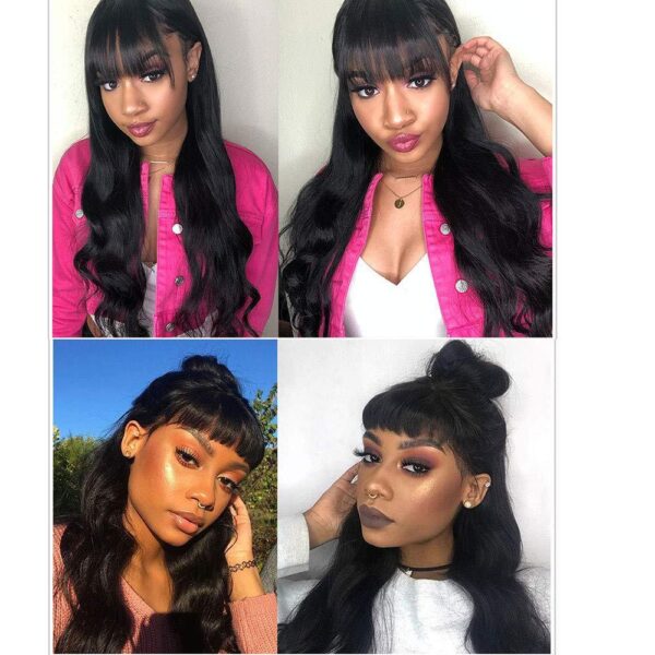 None lace wig human hair full mechanism headgear - Image 2