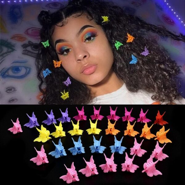 Color mini hair clips - Image 1