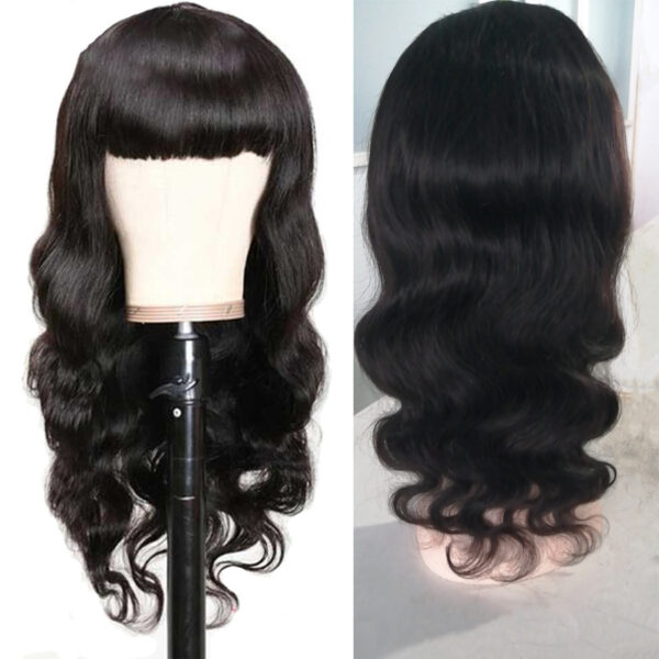 None lace wig human hair full mechanism headgear - Image 1