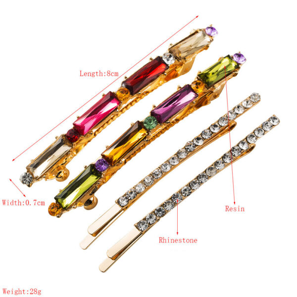 European And American Style Alloy Diamond Fashion Hairpin Set - Image 3