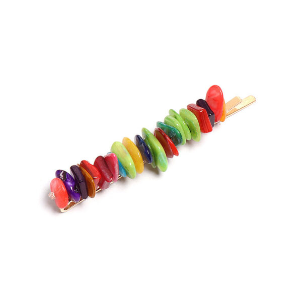 One Word Clip Turquoise Candy Color Hairpin - Image 6