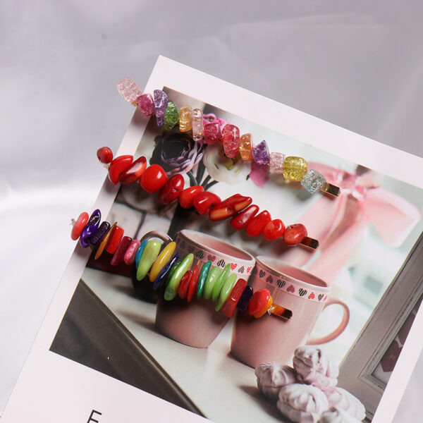 One Word Clip Turquoise Candy Color Hairpin - Image 5