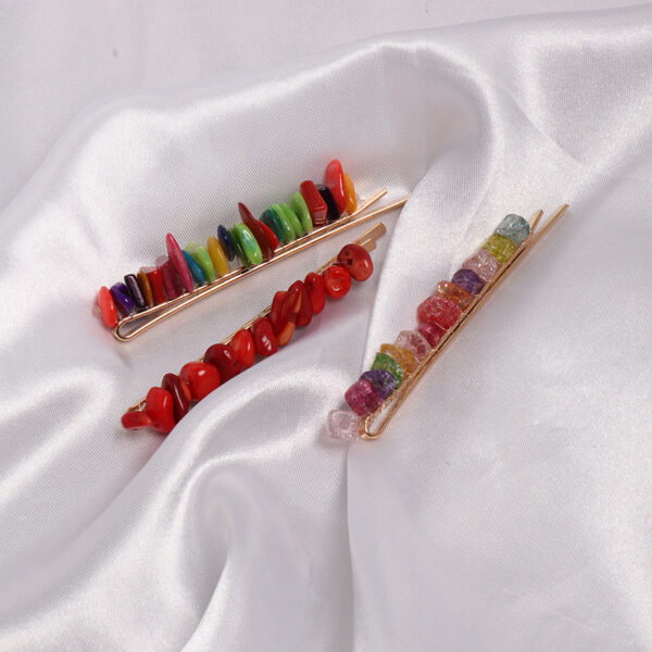 One Word Clip Turquoise Candy Color Hairpin - Image 2