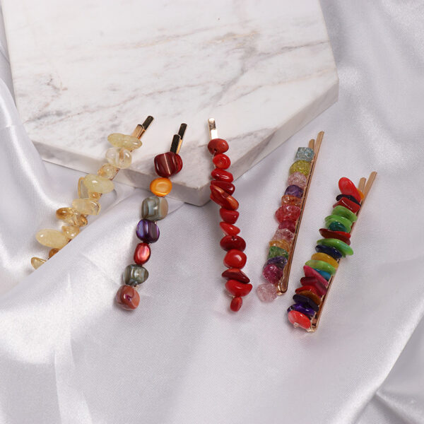 One Word Clip Turquoise Candy Color Hairpin - Image 1