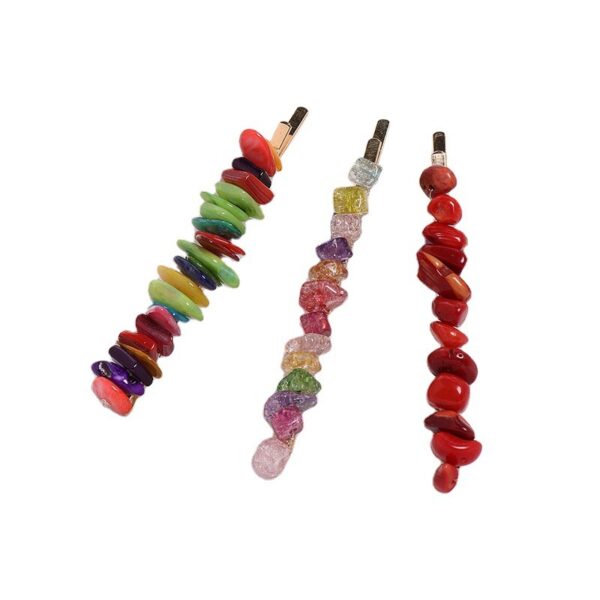 One Word Clip Turquoise Candy Color Hairpin - Image 3
