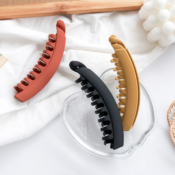 Banana Hair Clip Claws Banana Chic Hair Clamps Hairpin Strong Hold Ponytail Holder Clip Matte Banana Clips For Women Girls - Image 3