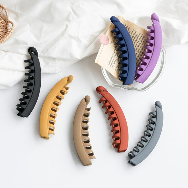 Banana Hair Clip Claws Banana Chic Hair Clamps Hairpin Strong Hold Ponytail Holder Clip Matte Banana Clips For Women Girls - Image 2