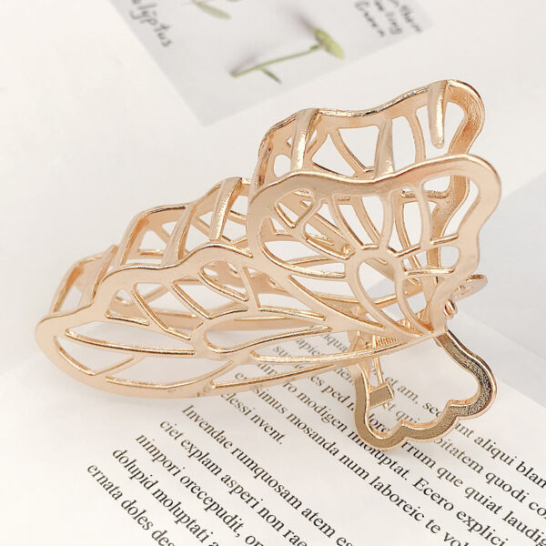 Korea Simple Large Metal Butterfly Hairpin - Image 5