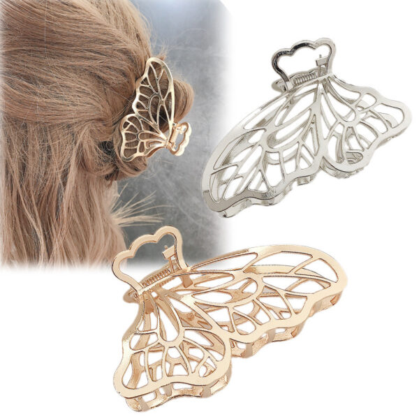 Korea Simple Large Metal Butterfly Hairpin - Image 1