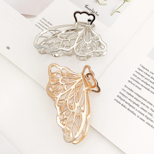 Korea Simple Large Metal Butterfly Hairpin - Image 3