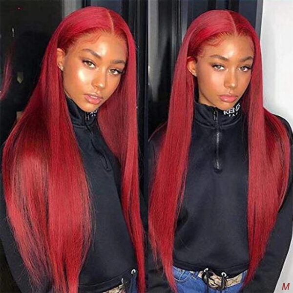 Medium Part Straight Hair Mechanism Chemical Fiber Hair High Temperature Silk Wig - Image 3