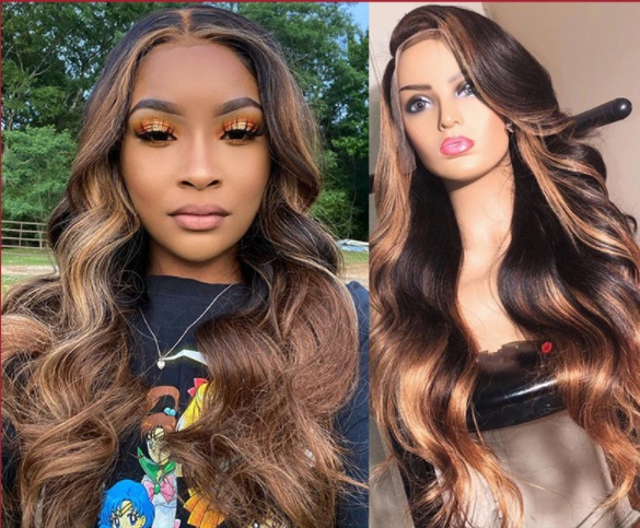 Wig European And American Long Curly Hair Wavy Curly Hair Front Lace African Women Chemical Fiber Wig Cover - Image 2