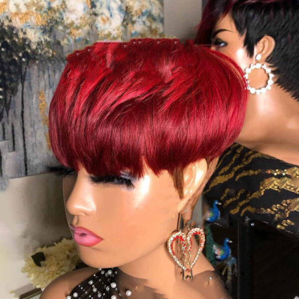 Wig Female Wig Short Straight Hair Short Hair Straight Hair Bob Wig - Image 1