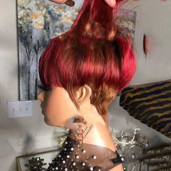 Wig Female Wig Short Straight Hair Short Hair Straight Hair Bob Wig - Image 4