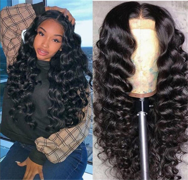 Wig Female African Texture Small Volume Mid-length Curly Hair Wig Headgear - Image 4