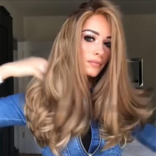 Brown Pear Flower Head Mid Length Curly Hair Fluffy Chemical Fiber Headgear - Image 3