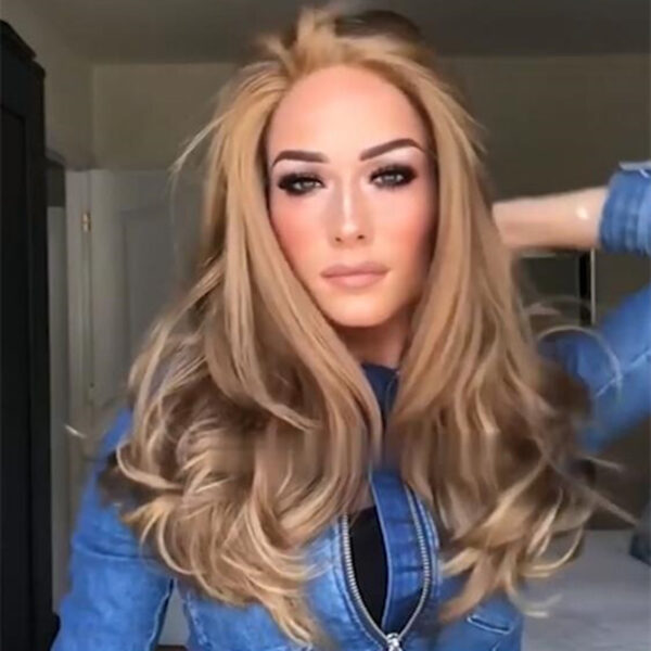 Brown Pear Flower Head Mid Length Curly Hair Fluffy Chemical Fiber Headgear - Image 1