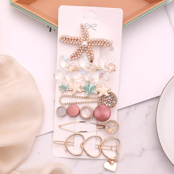 Net red hairpin starfish eight-piece set - Image 1
