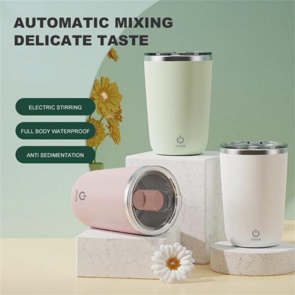 350Ml Automatic Self Stirring Mug Coffee Milk Juice Mixing Cup Electric Stainless Steel Lazy Rotating Mug Magnetic Stirring Cup Kitchen Gadgets - Image 3