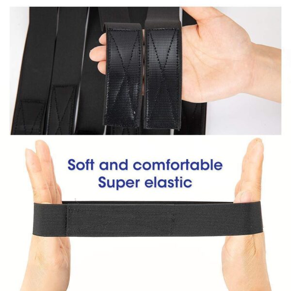 Black Knitted Velcro Adjustable Wig Elastic Band Beauty - Image 6