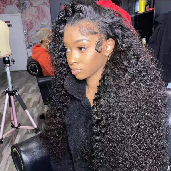 European And American Long Curly Wig Chemical Fiber Lace Wig Head Cover - Image 1